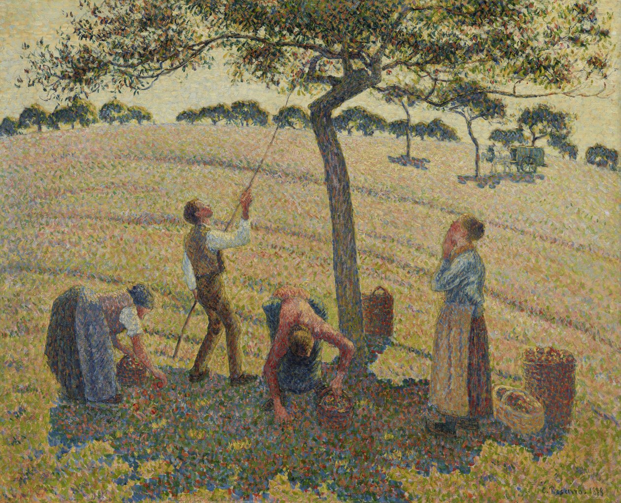 Æblehøst af Camille Jacob Pissarro