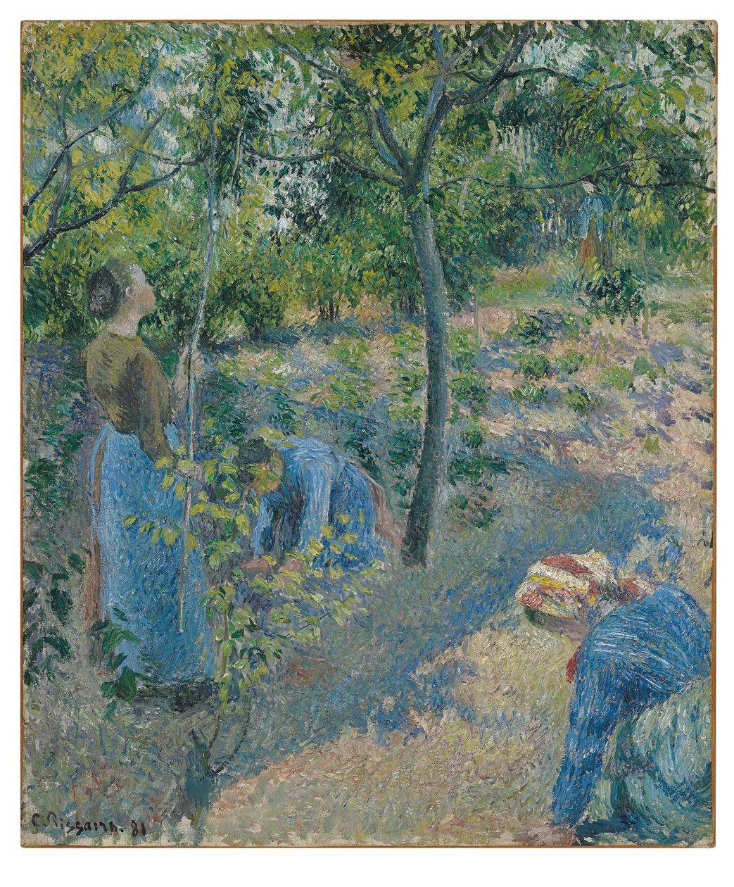 Æbleplukning af Camille Jacob Pissarro