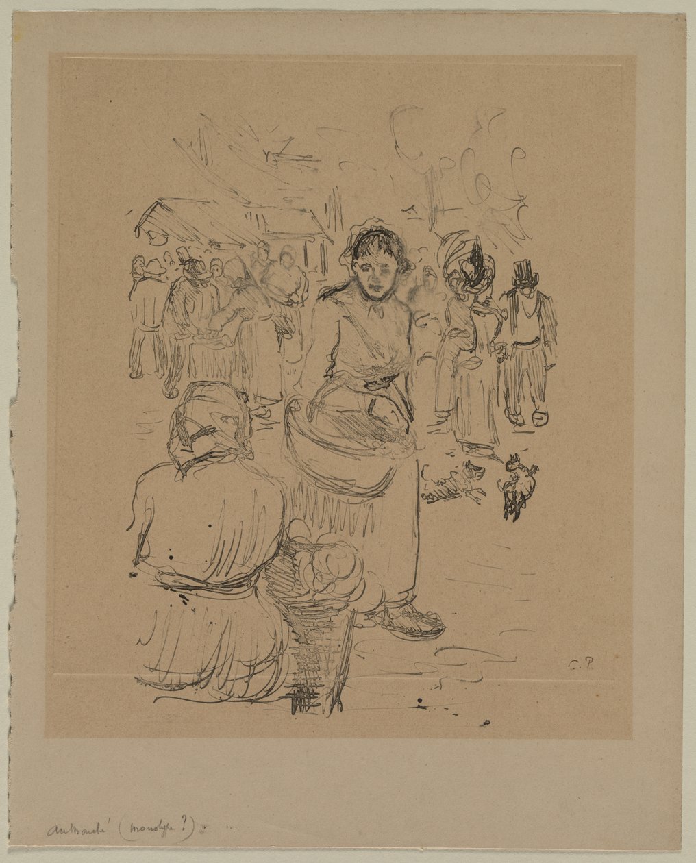 På markedet af Camille Pissarro