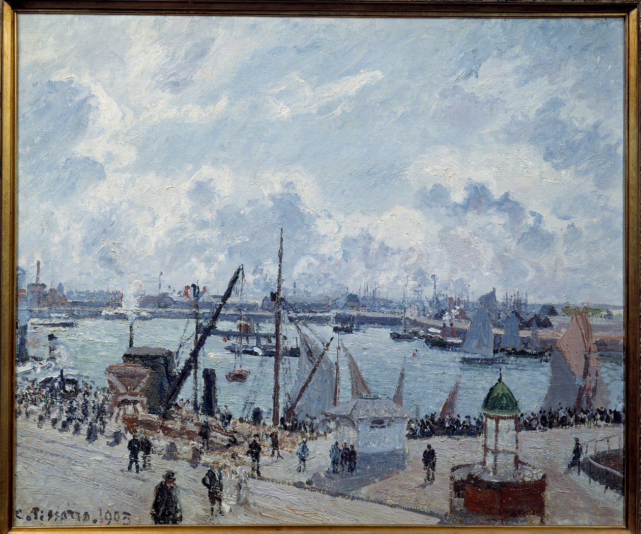 Ydre havn i Le Havre, Southampton wharf Maleri af Camille Pissarro (1830-1903) 1903 Le Havre, Museum of Fine Arts af Camille Jacob Pissarro