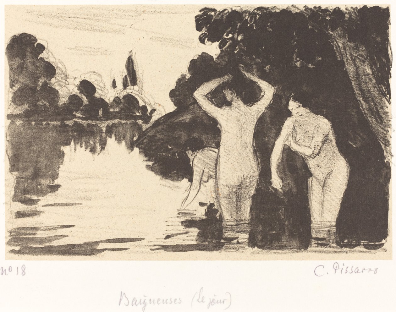 Badende af Camille Pissarro