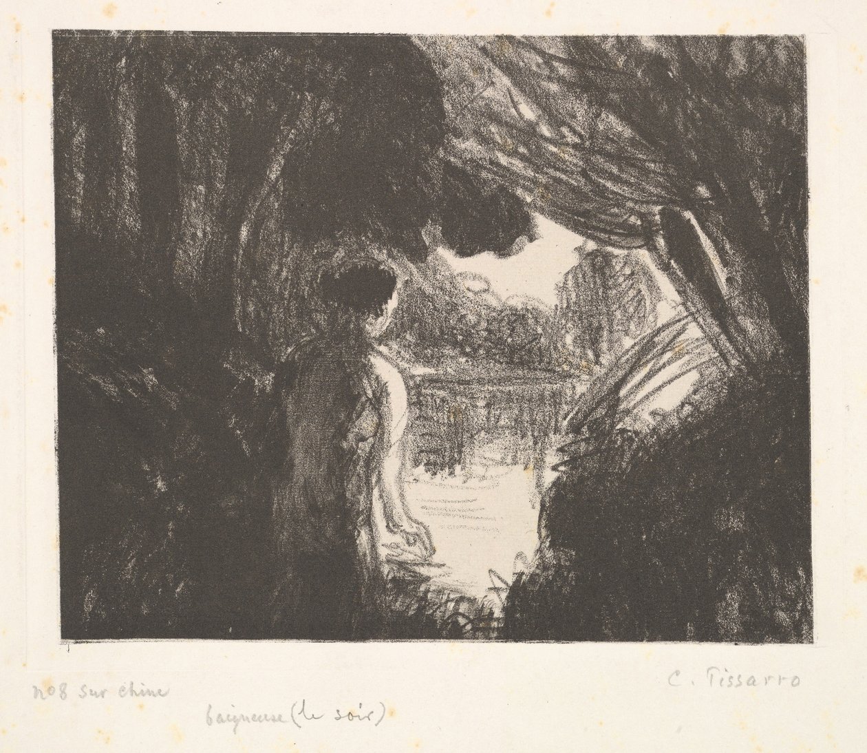 Bader, Aften, 1897. af Camille Jacob Pissarro