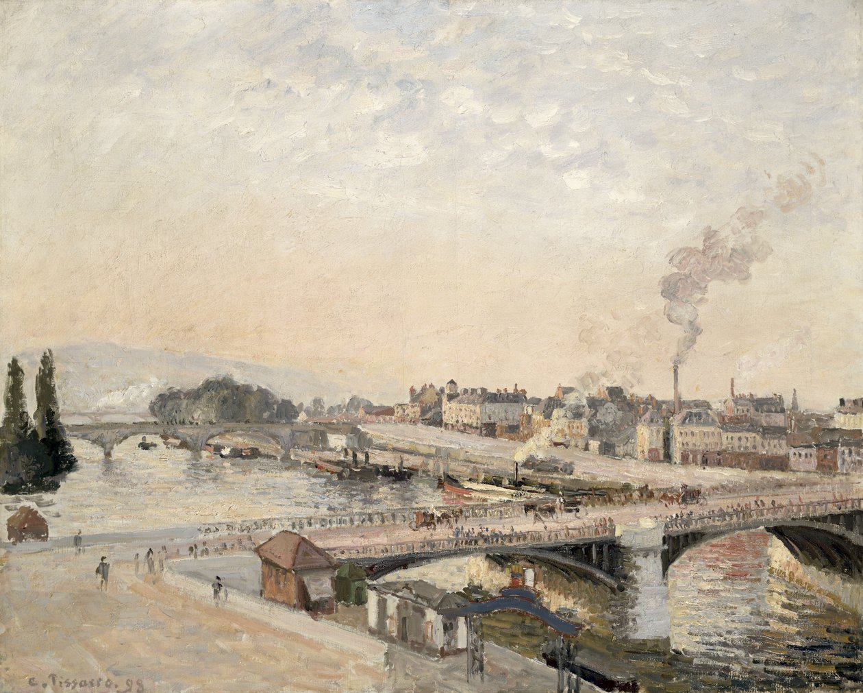 Boieldieu og Corneille broer af Camille Jacob Pissarro