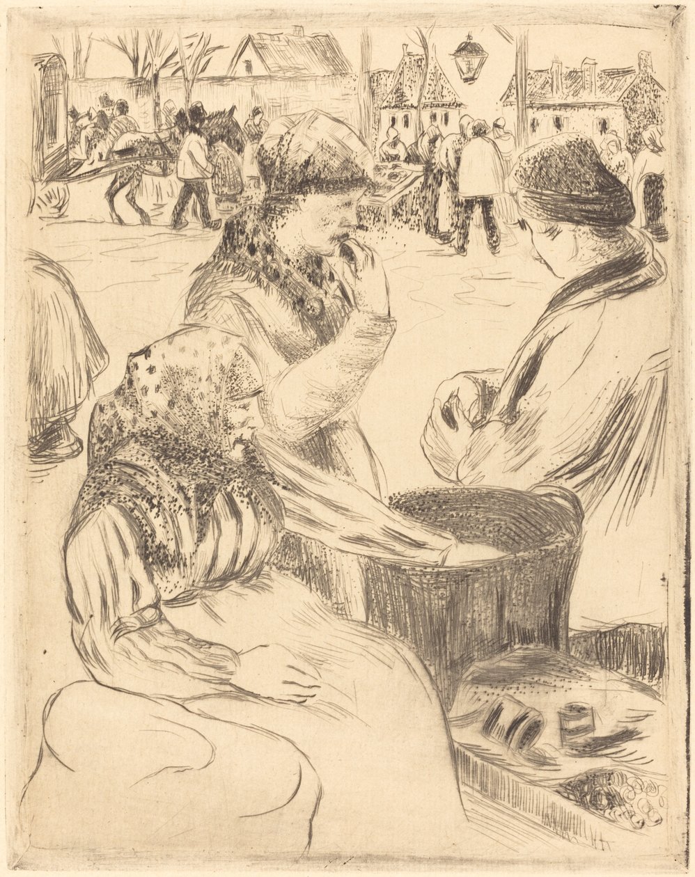 Kastanjesælgere af Camille Pissarro