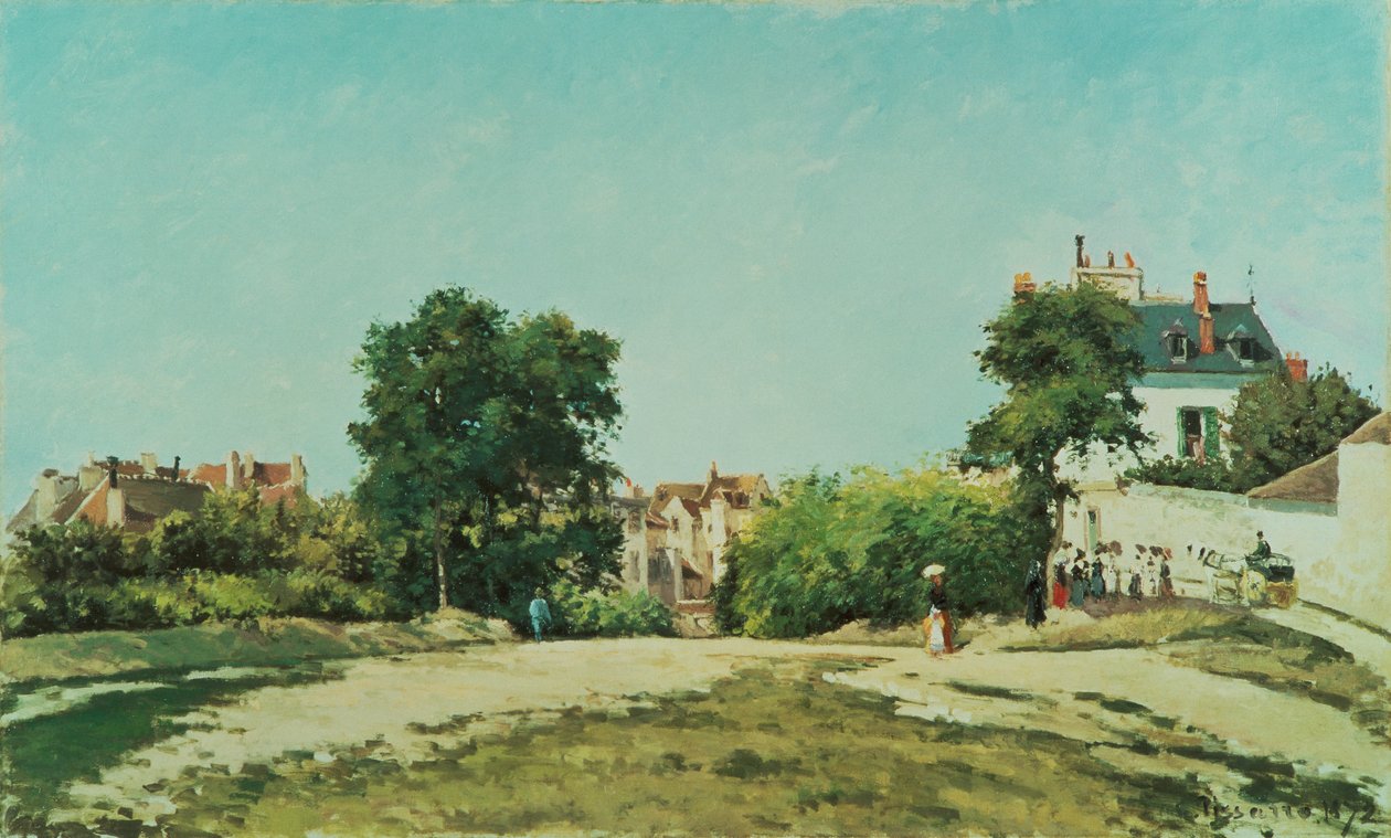 Rydning af den gamle kirkegård i Pontoise (Place du vieux cimetiere a Pontoise) af Camille Pissarro