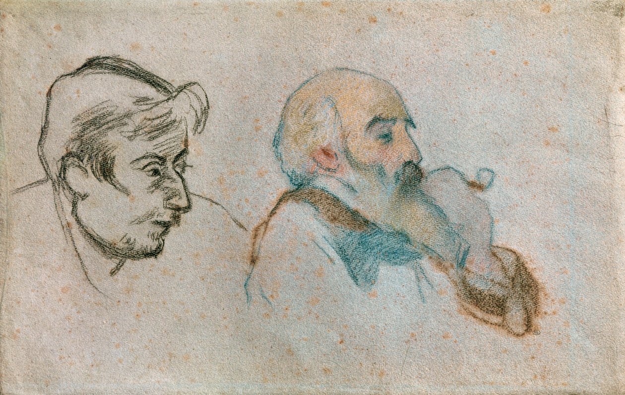Dobbeltportrætter af Gauguin og Pissarro ... af Camille Pissarro