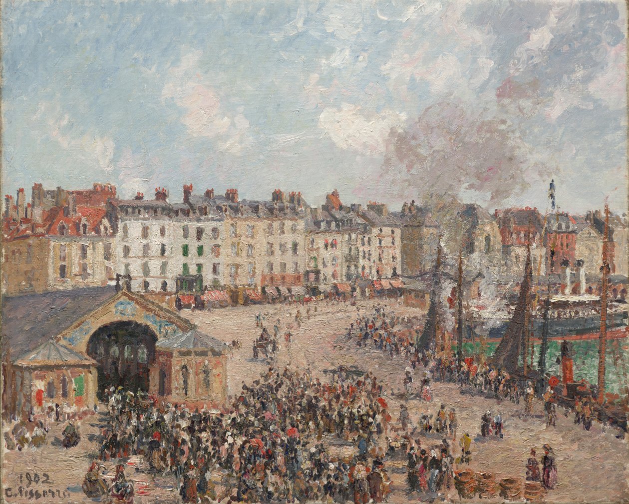 Fiskemarked af Camille Pissarro