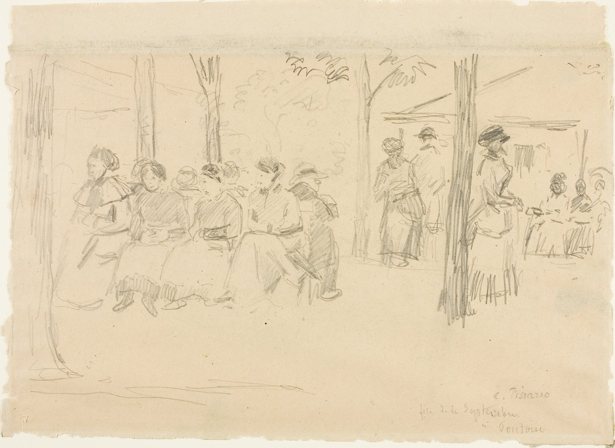 Fest i Pontoise af Camille Pissarro