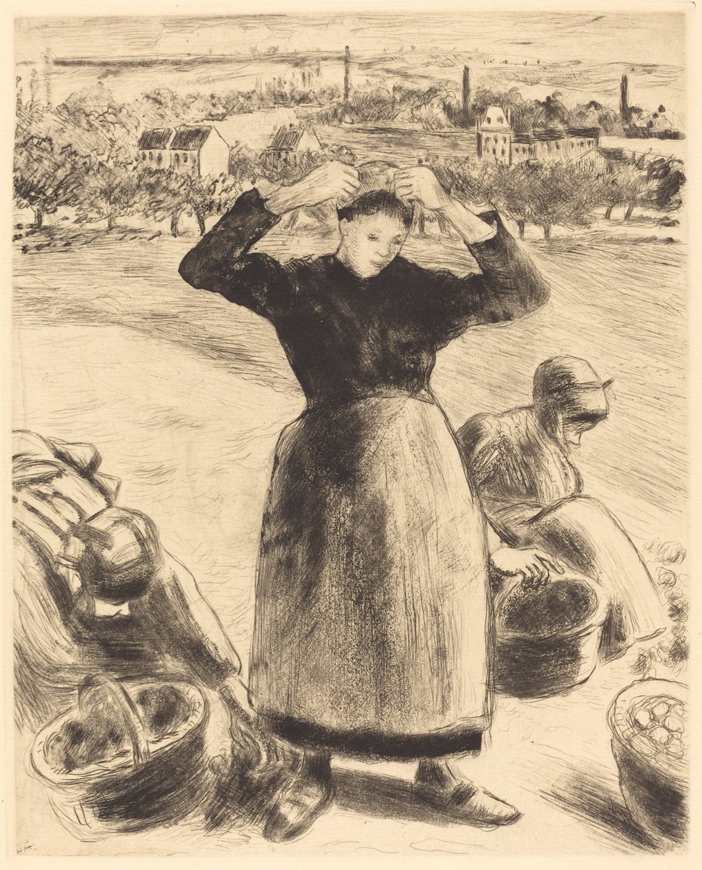 At samle kartofler af Camille Pissarro