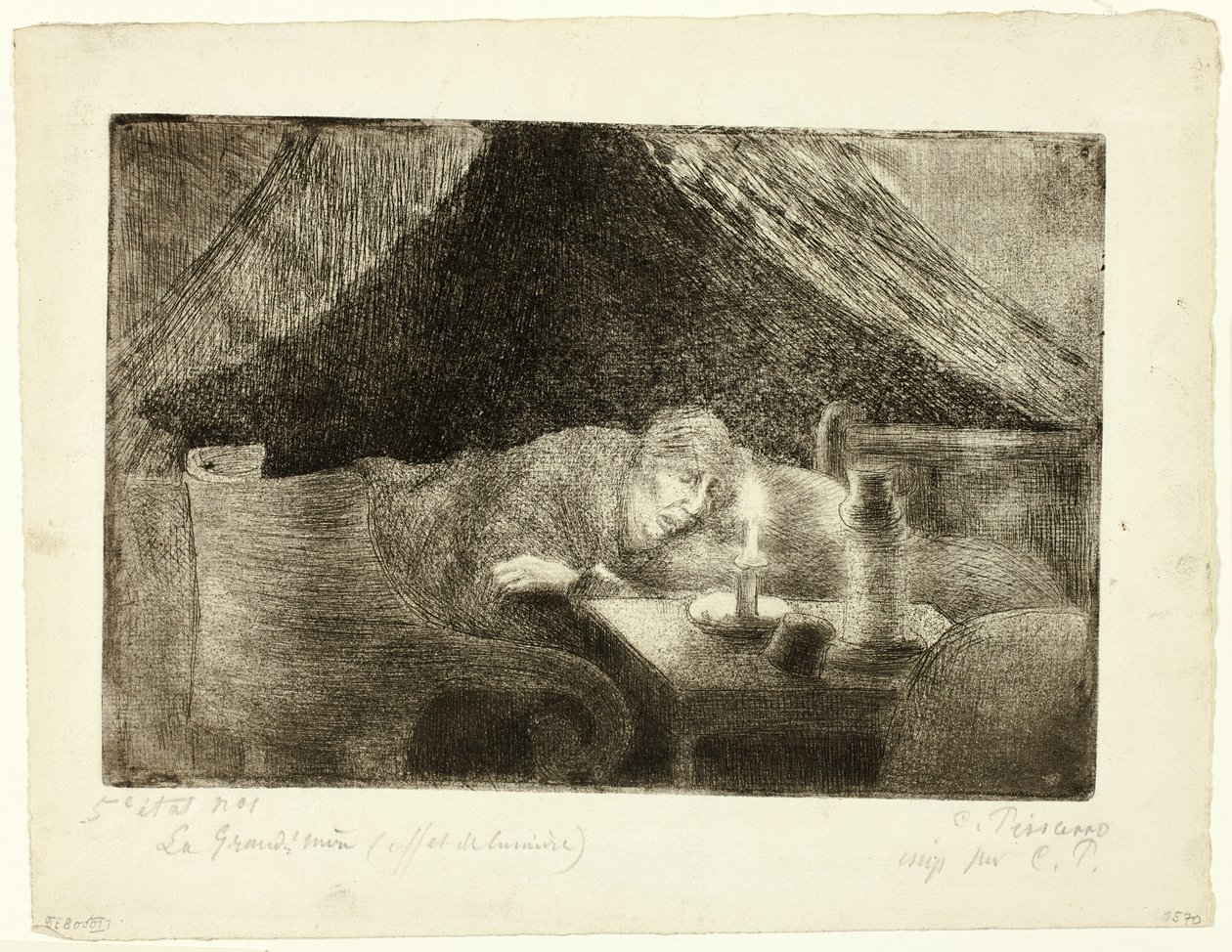 Bedstemor: Kunstnerens mor af Camille Pissarro