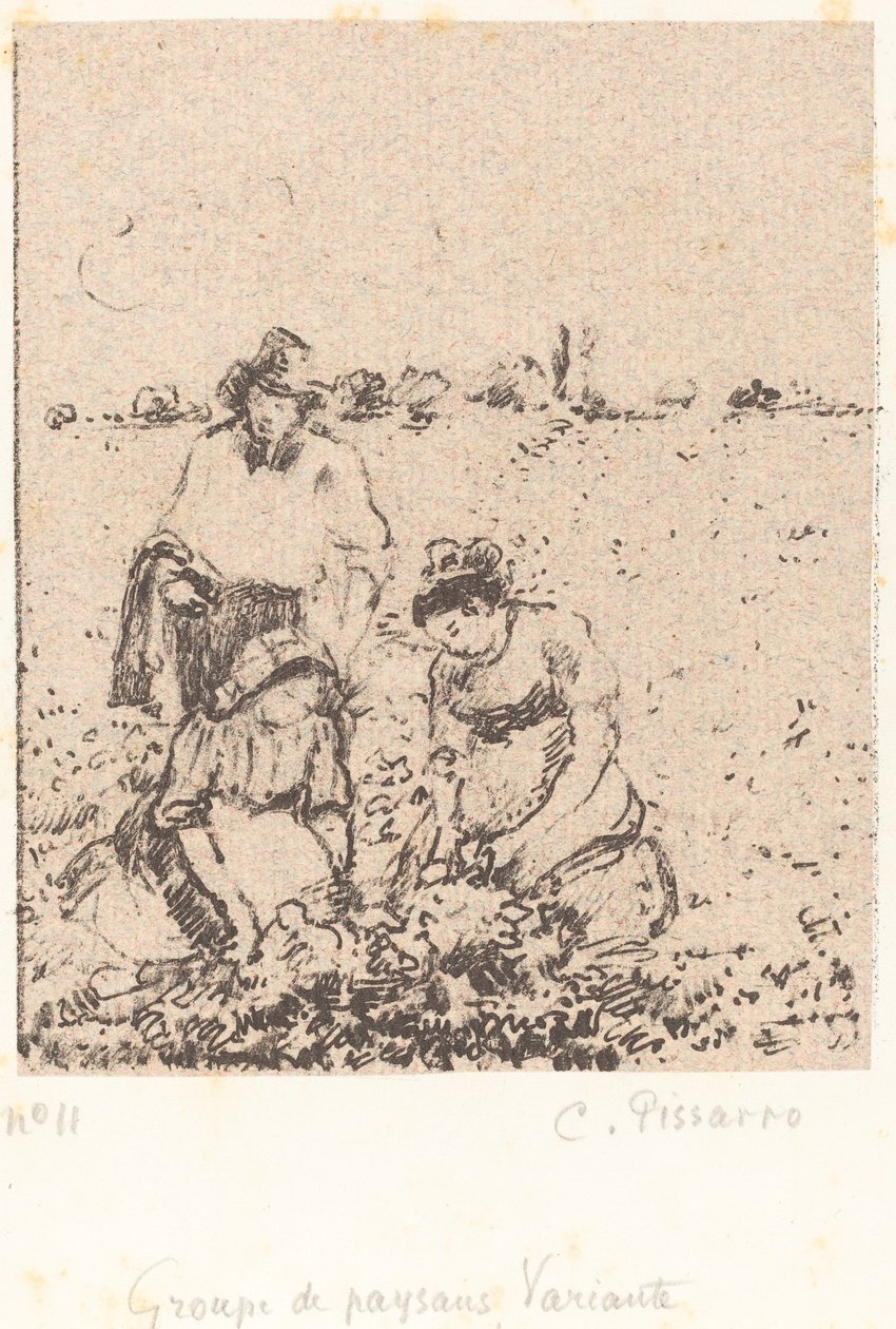 Gruppe af bønder Gruppe af bønder, ca. 1899. af Camille Pissarro