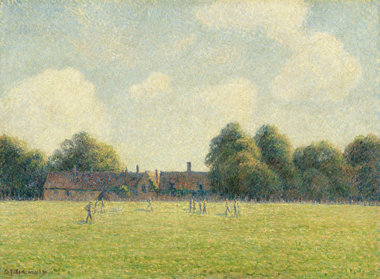 Hampton Court Green af Camille Pissarro