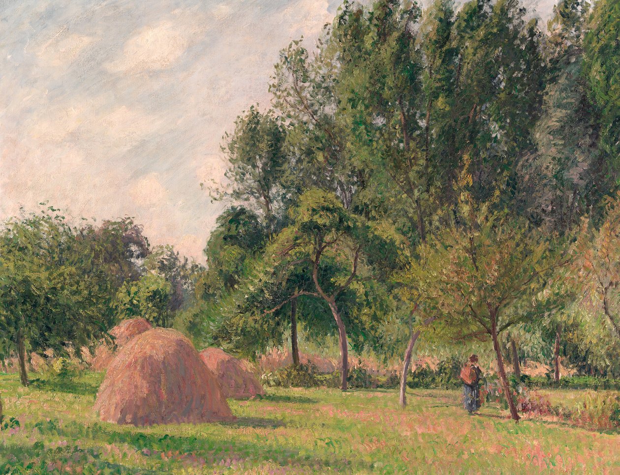 Høstakke, Morgen, Éragny, 1899. af Camille Jacob Pissarro