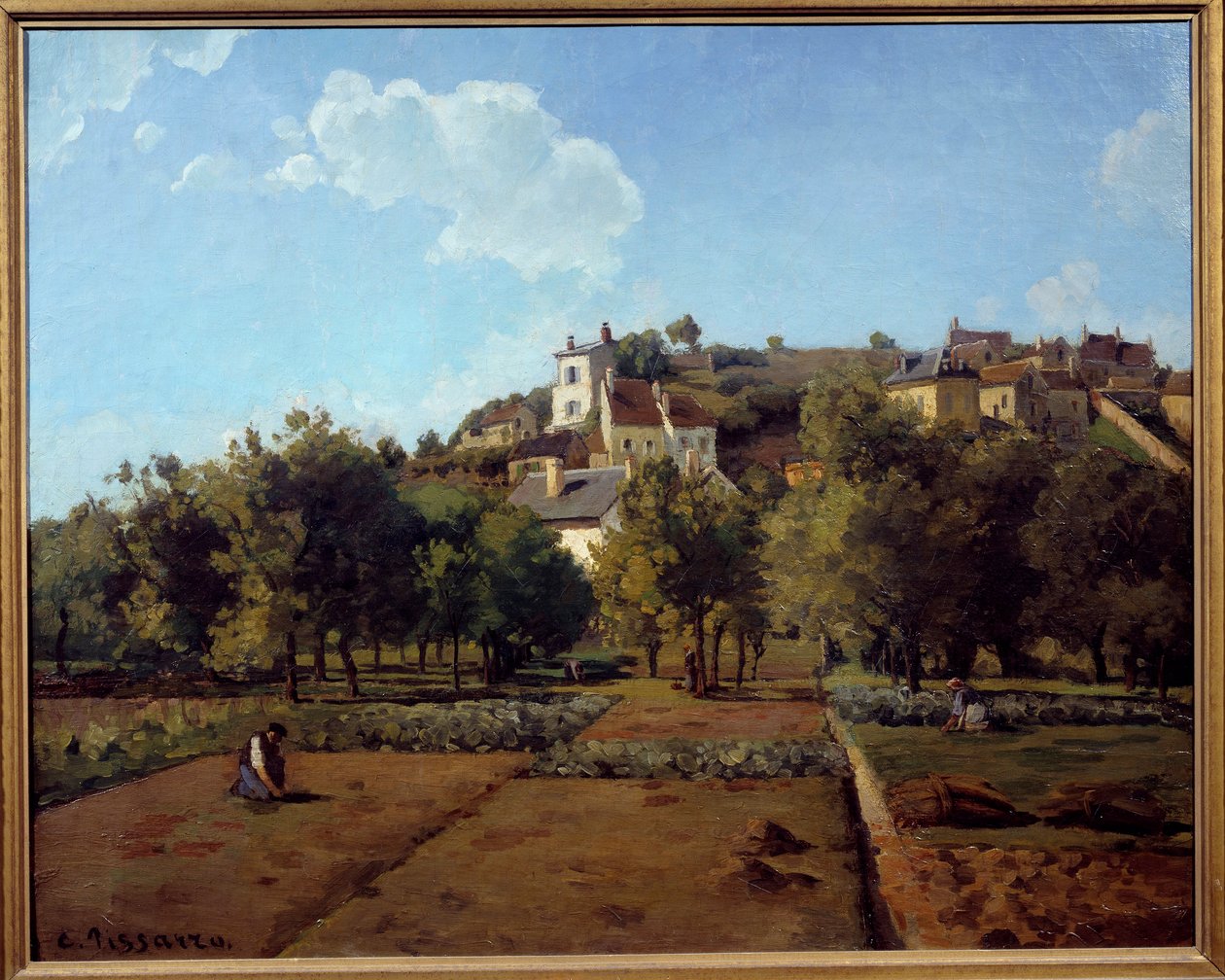 Hermitage i Pontoise. Maleri af Camille Pissarro (1830-1903) af Camille Jacob Pissarro