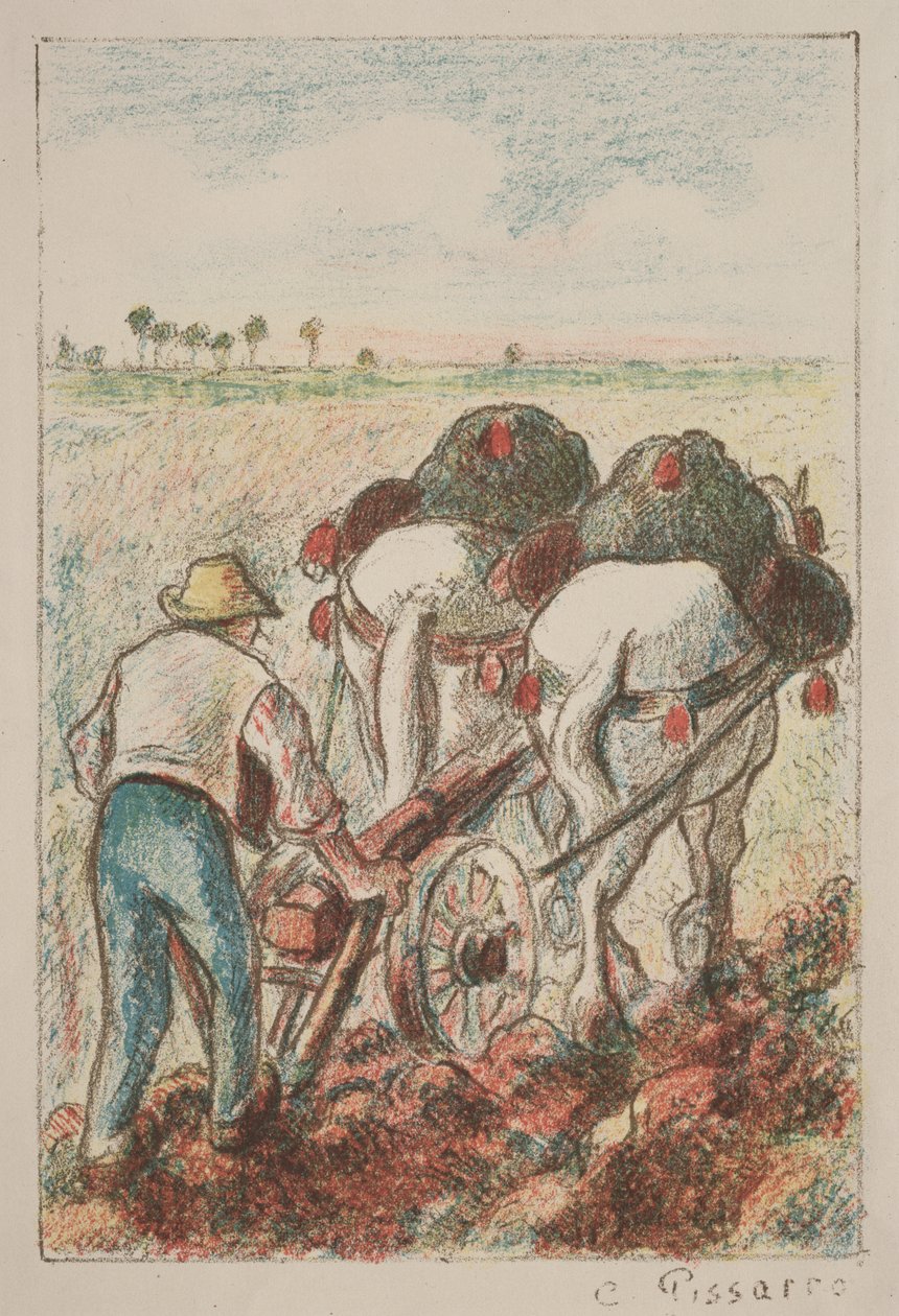 Ploven af Camille Pissarro