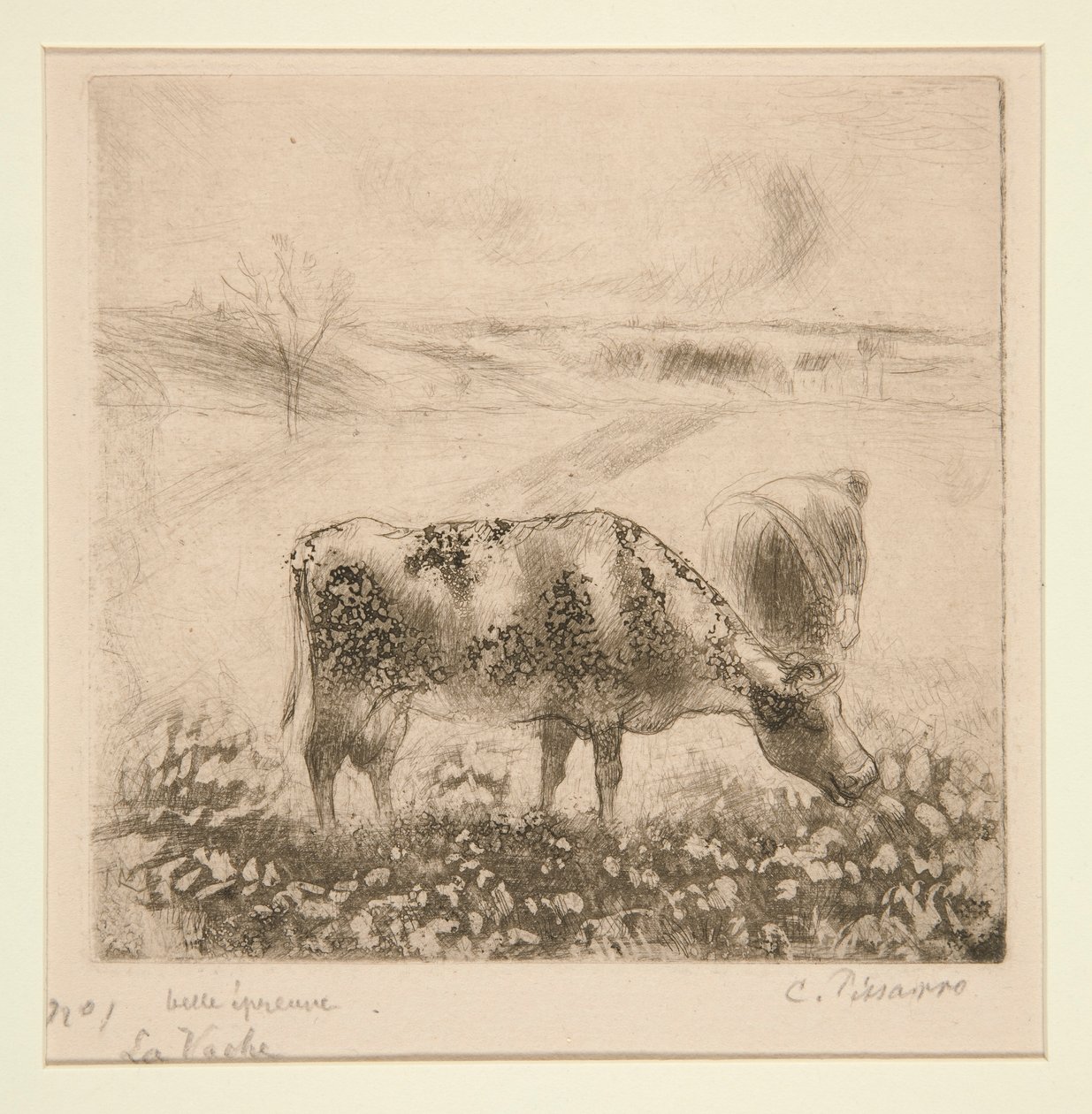 La Vache (Koen) af Camille Pissarro