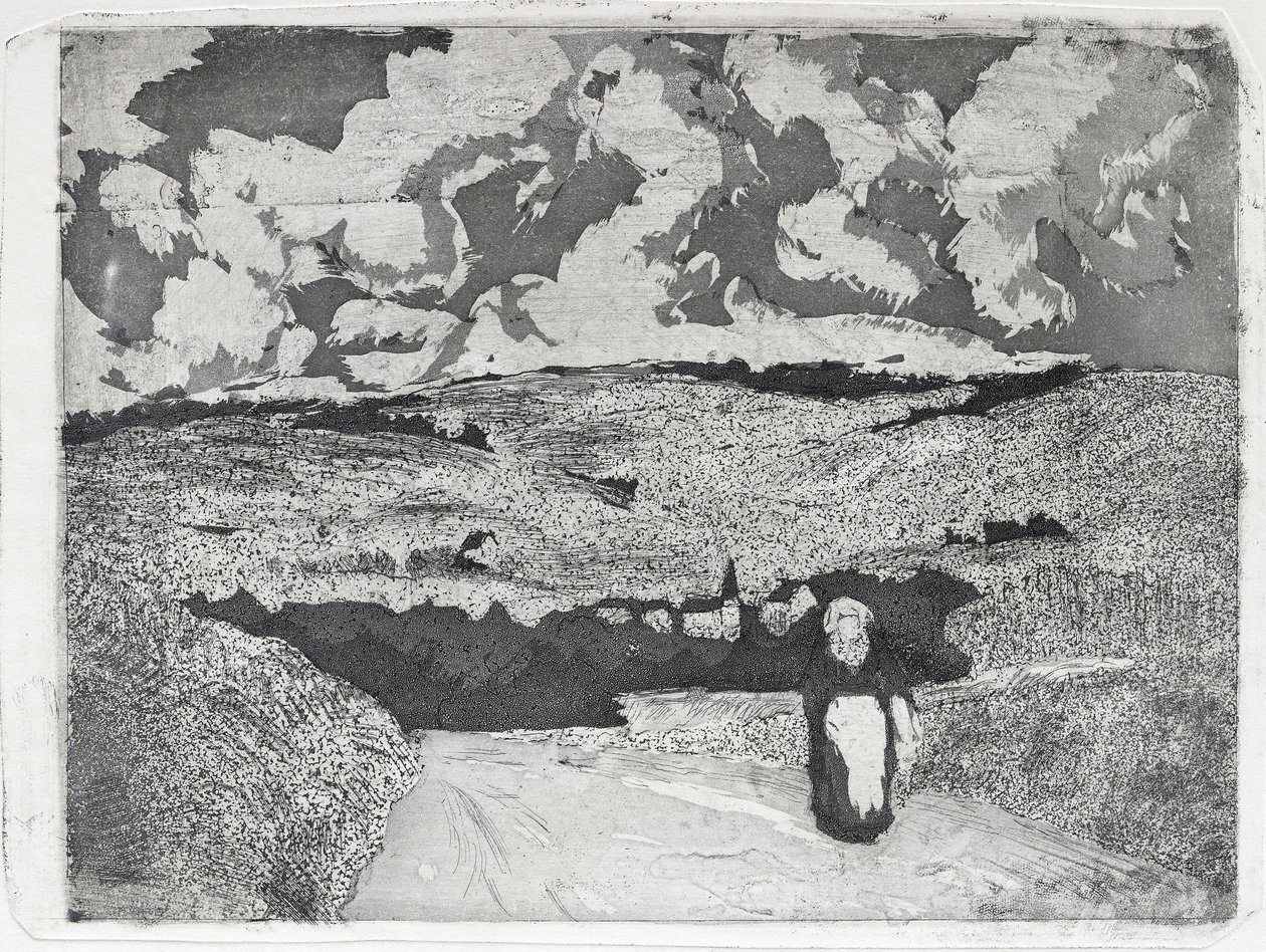 Kvinden på vejen, 1879 af Camille Pissarro