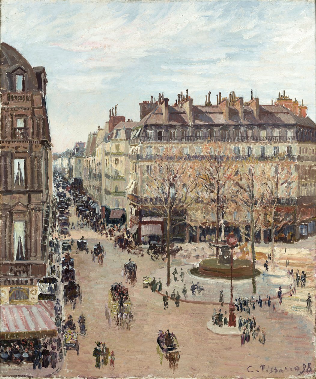Rue Saint-Honoré af Camille Pissarro