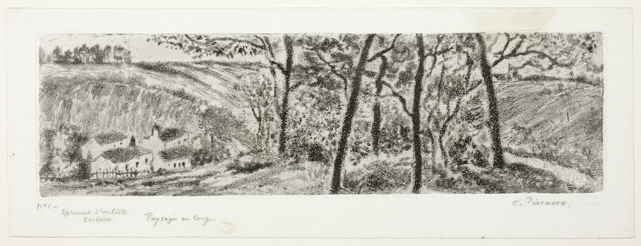 Landskab panorama af Camille Pissarro