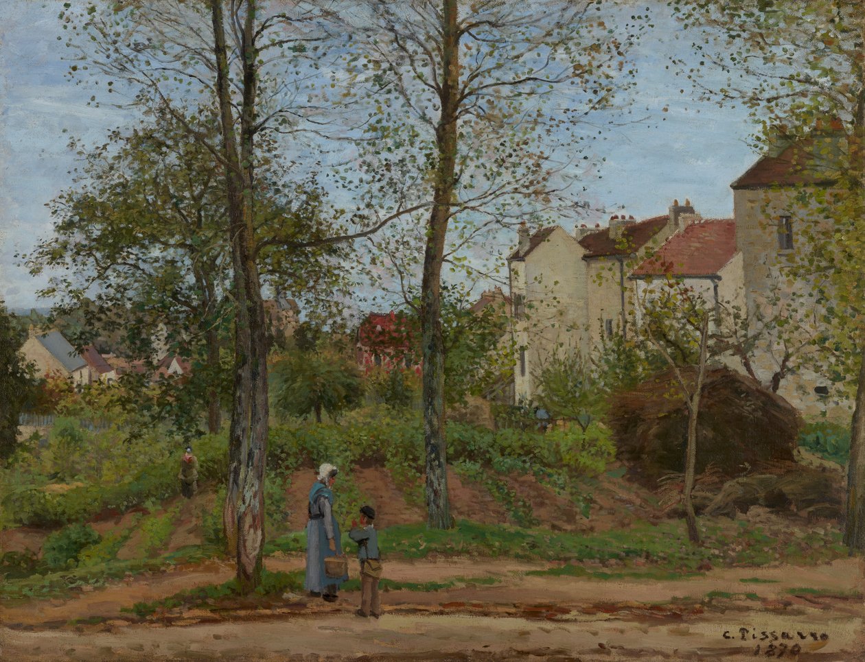 Landskab ved Louveciennes (efterår) af Camille Pissarro