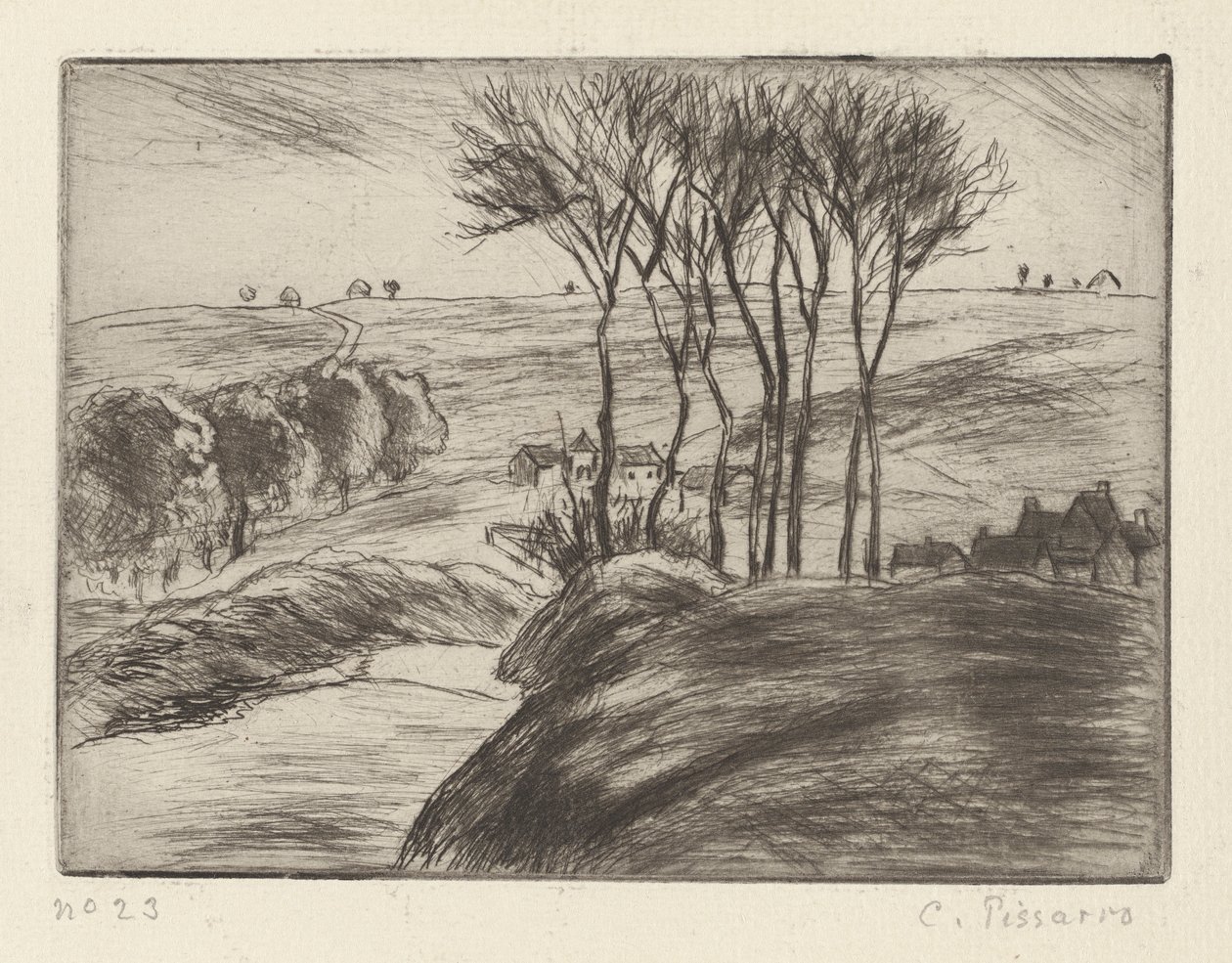 Landskab ved Osny af Camille Pissarro