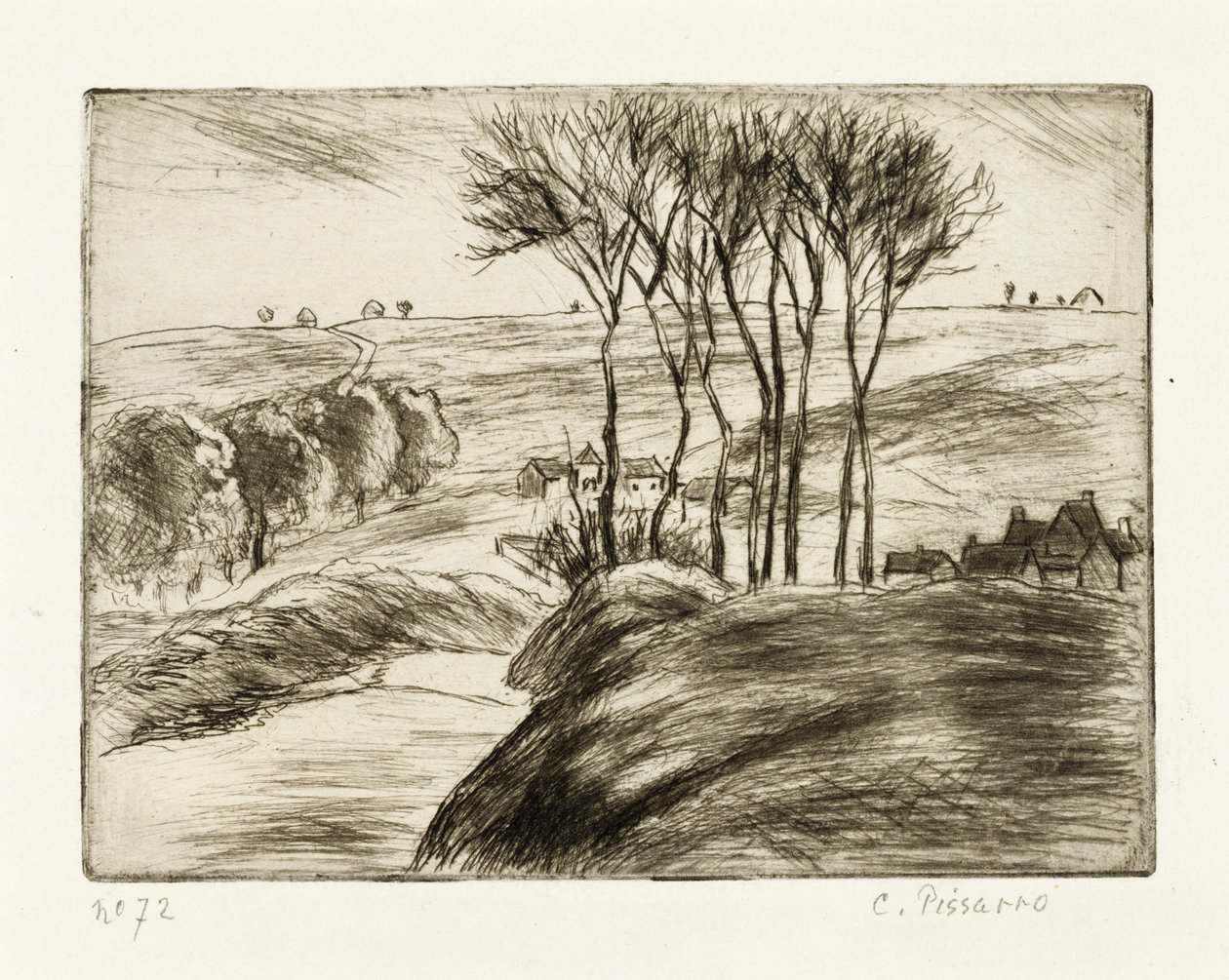 Landskab ved Osny af Camille Jacob Pissarro