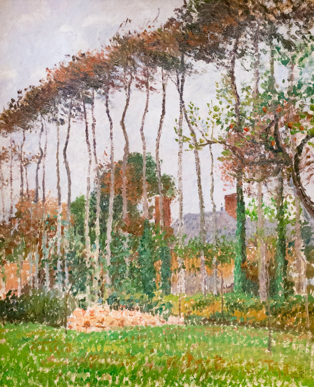 Landskab ved Varengeville, ca. 1889 (olie på lærred) af Camille Pissarro