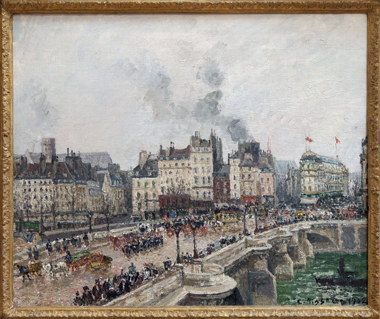 Le Pont Neuf, Oliemaleri på lærred af Camille Pissarro (1830-1903). Fotografi, KIM Youngtae, Lyon, Museum of Fine Arts of Lyon. af Camille Pissarro