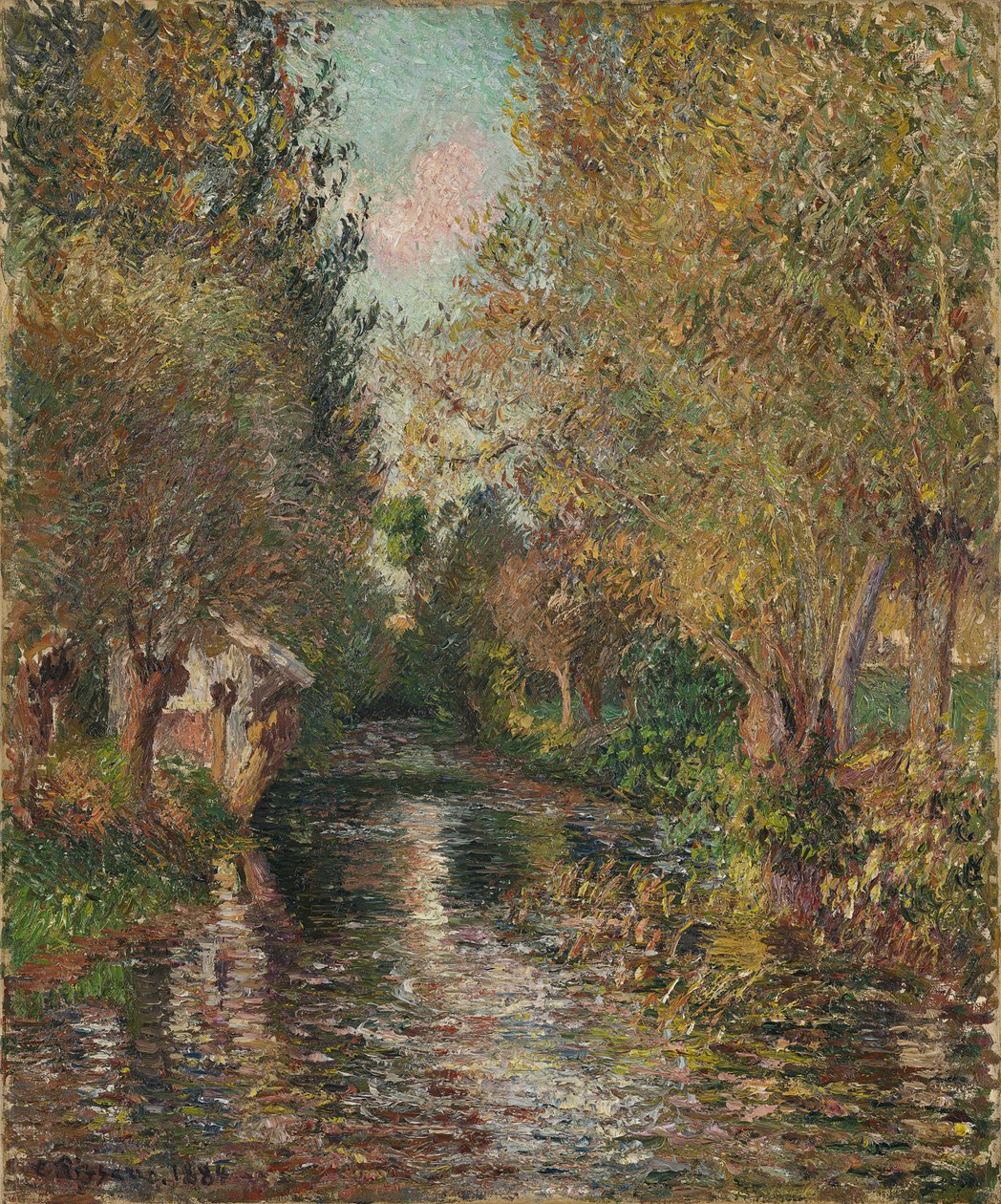 Vaskehuset ved Bazincourt af Camille Pissarro