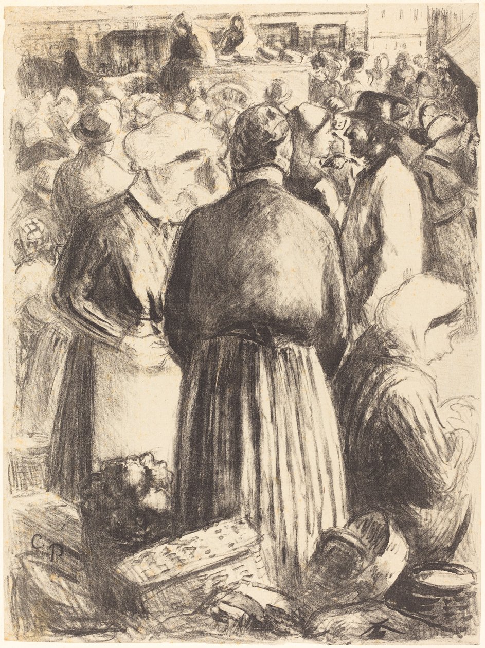 Marked i Pontoise af Camille Pissarro