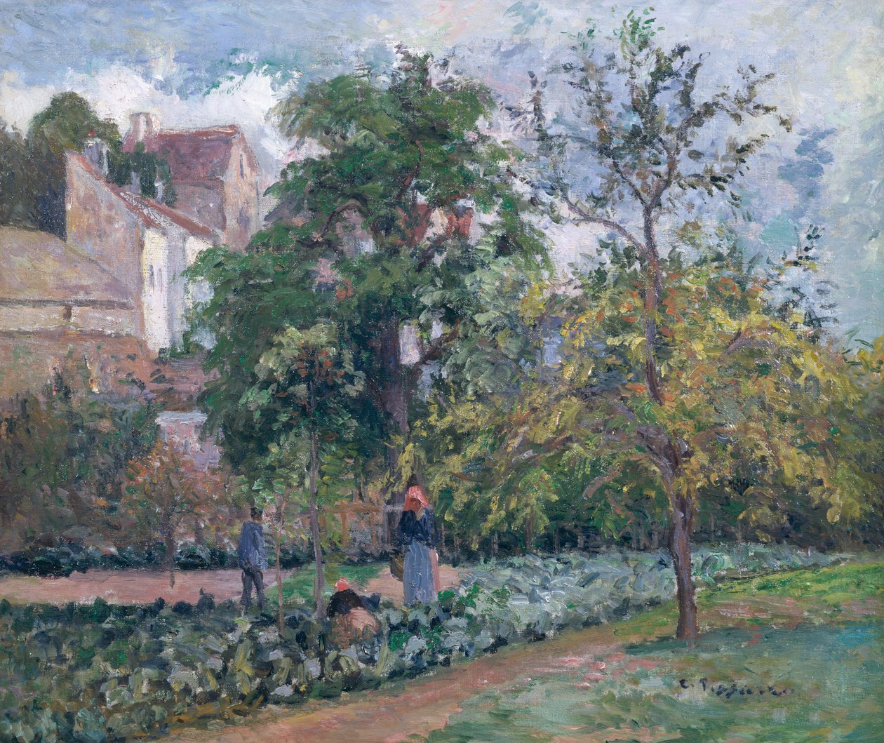 Frugtplantage ved Maubisson, Pontoise af Camille Jacob Pissarro