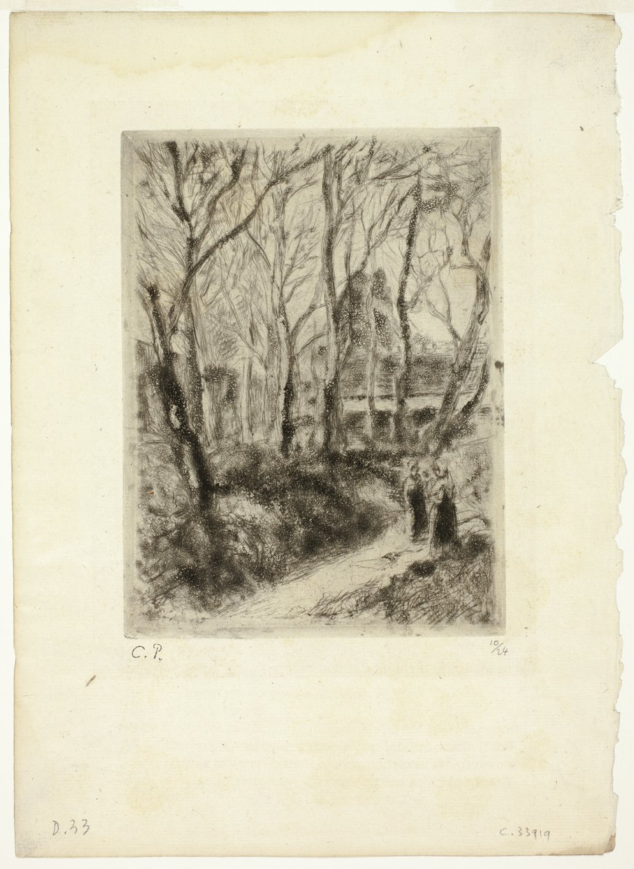 Sti ved Pontoise af Camille Pissarro