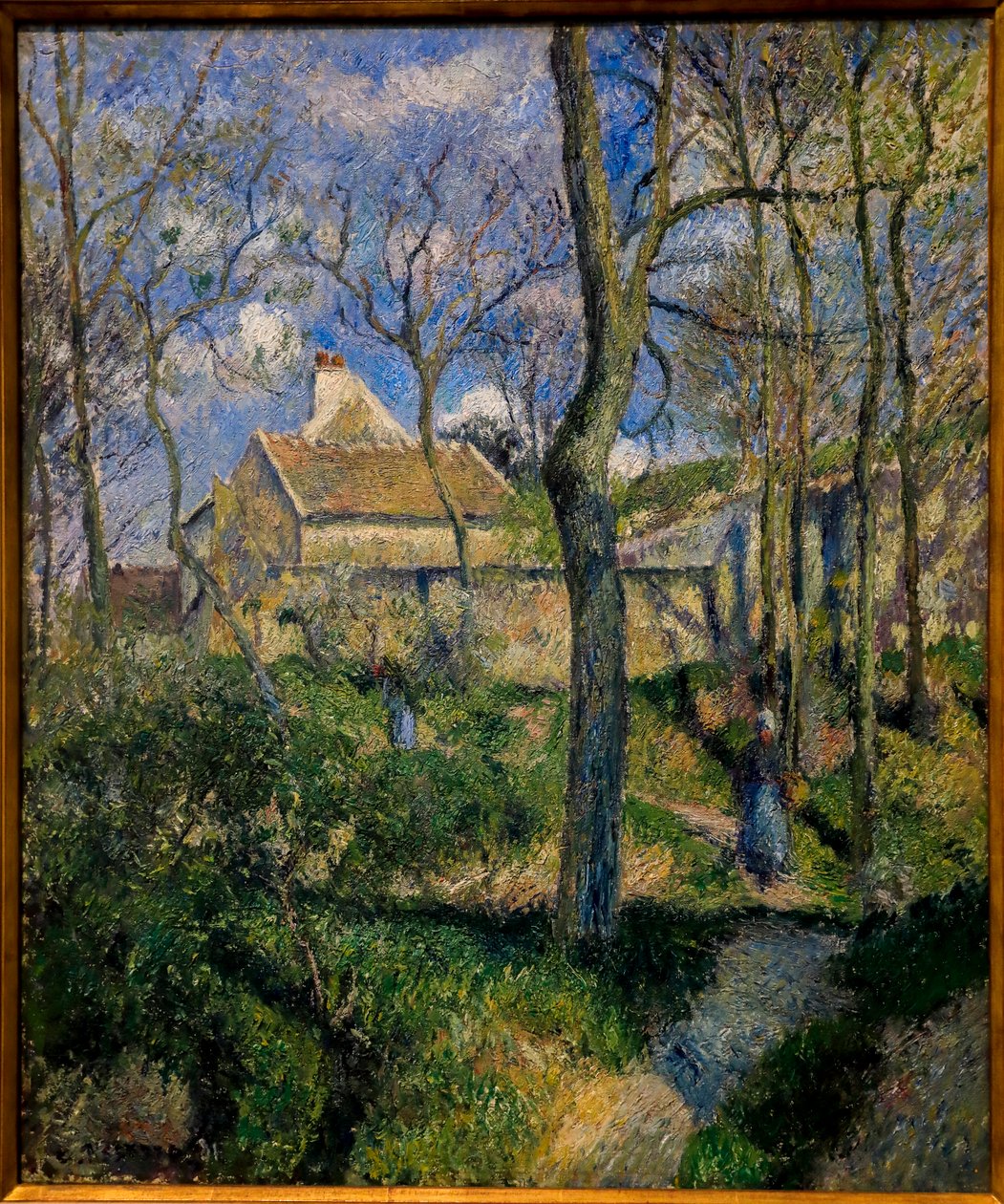 Sti til Les Pouilleux, Pontoise. 1881 (olie på lærred) af Camille Pissarro