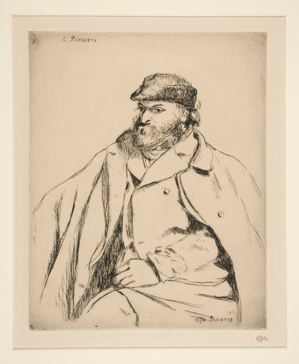 Paul C?zanne (Portræt af C?zanne) af Camille Pissarro
