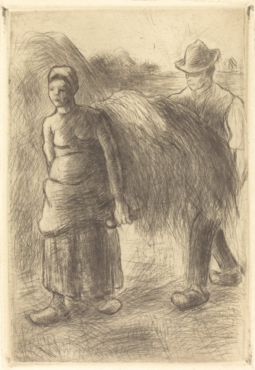 Bønder, der bærer hø Bønder, der bærer hø, 1900. af Camille Pissarro