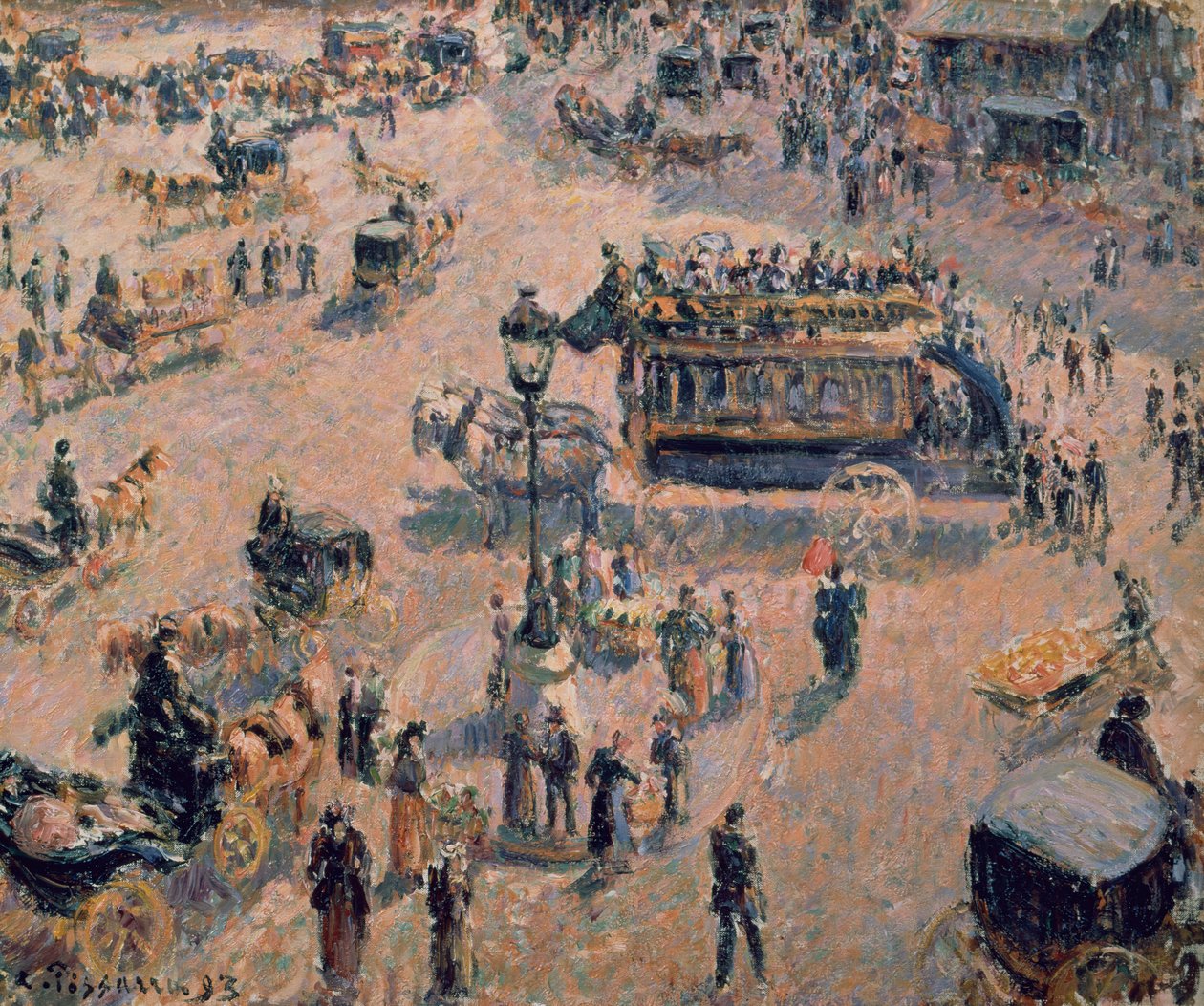 Place Saint Lazare af Camille Pissarro