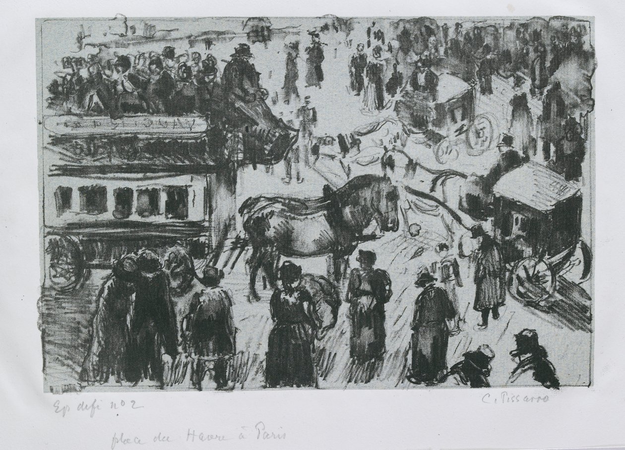 Place du Havre, Paris, c1897 af Camille Pissarro