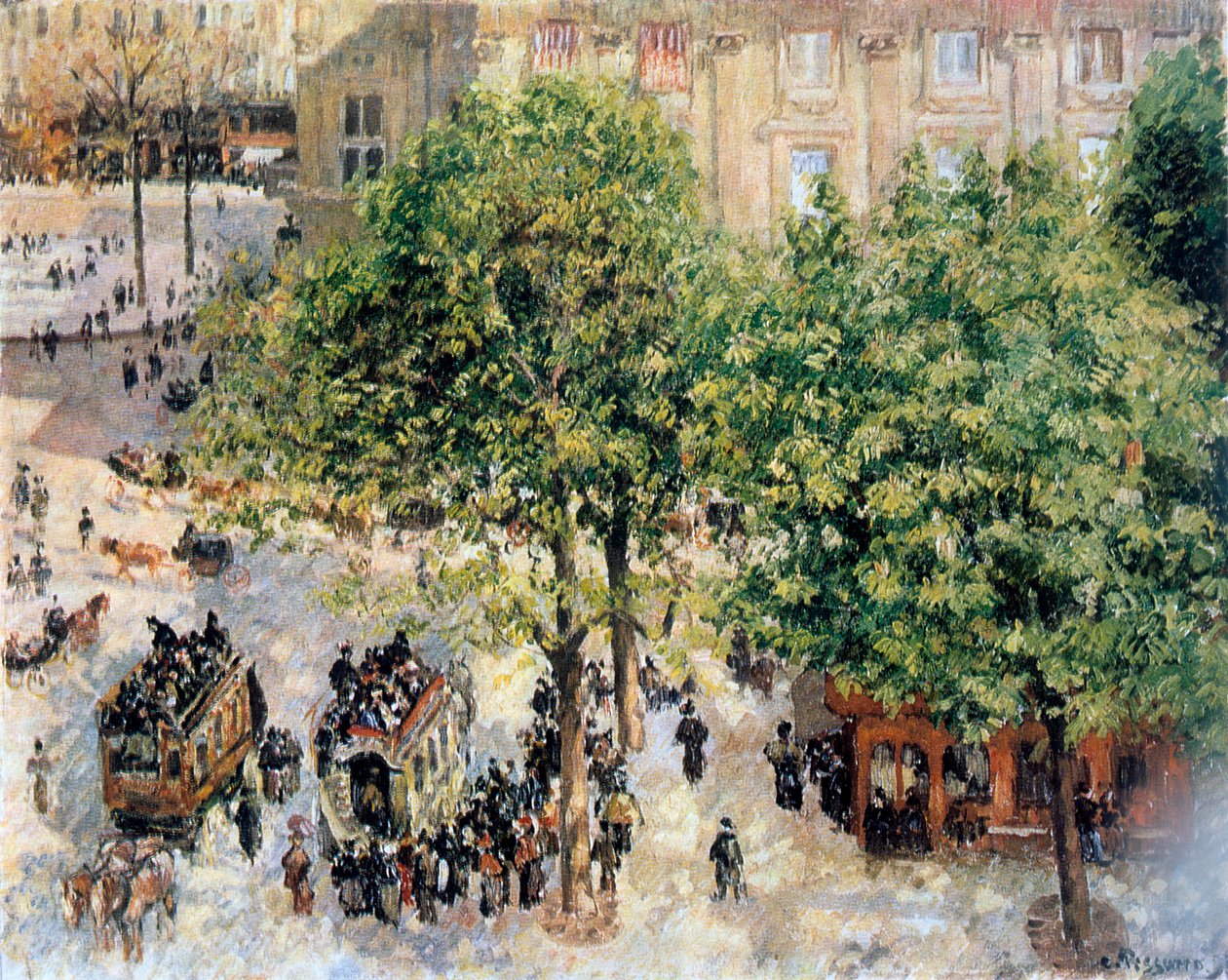 Place du Theatre-Francais, forår, 1898 af Camille Jacob Pissarro