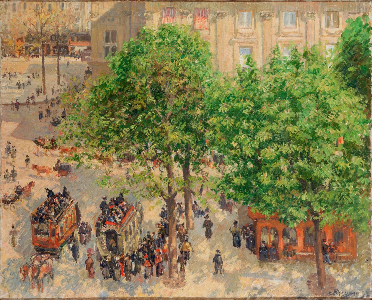 Fransk Teaterplads, Forår af Camille Pissarro