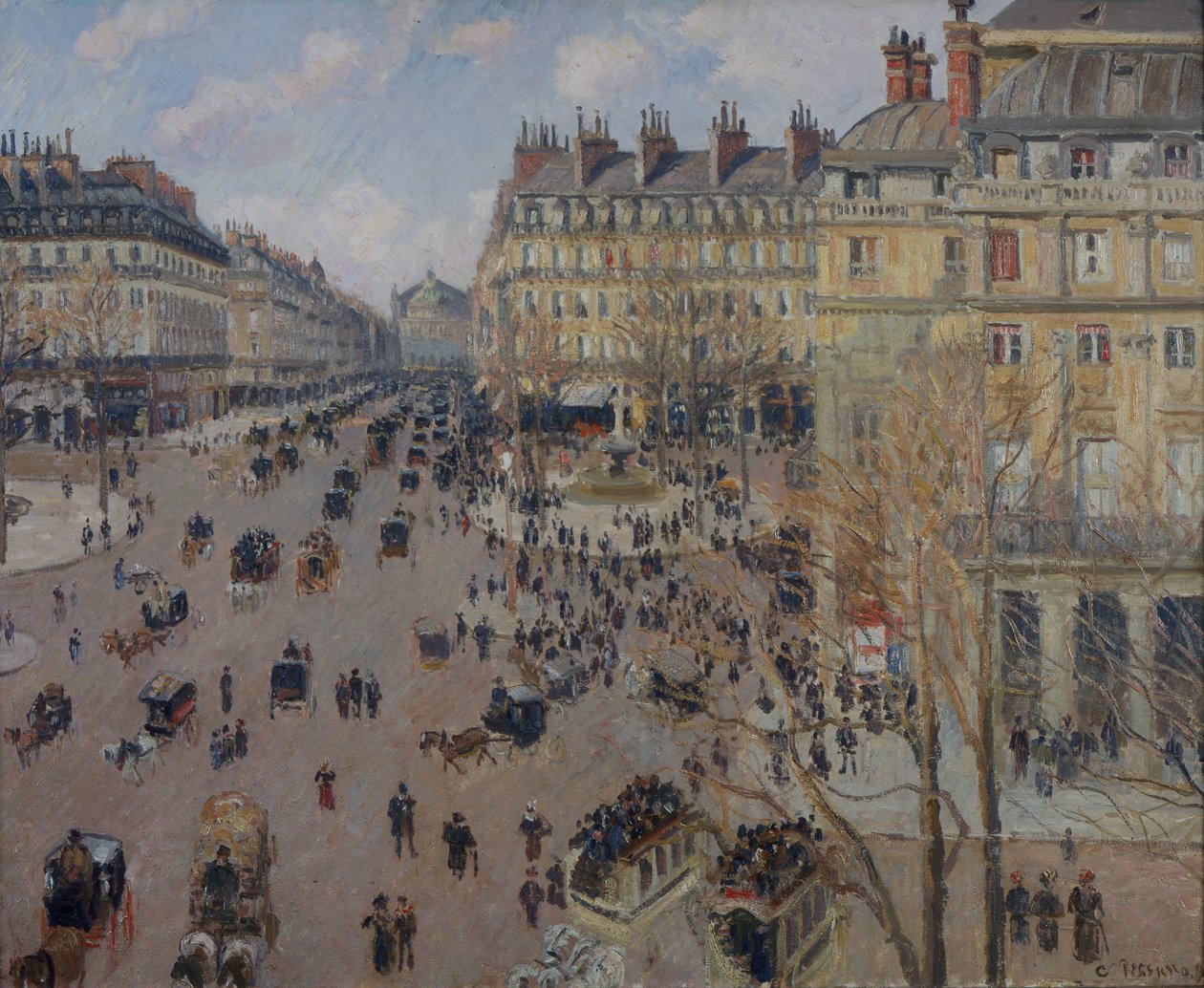 French Theatre Square, 1898. af Camille Pissarro