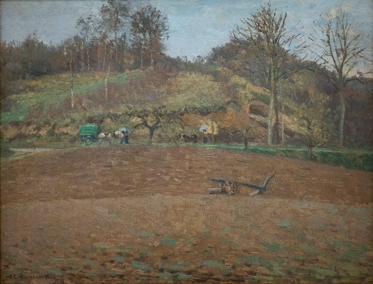 Pløjet Land af Camille Pissarro