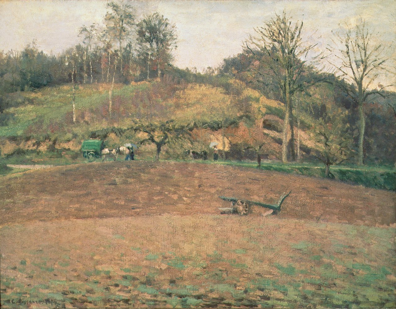 Pløjeland af Camille Jacob Pissarro