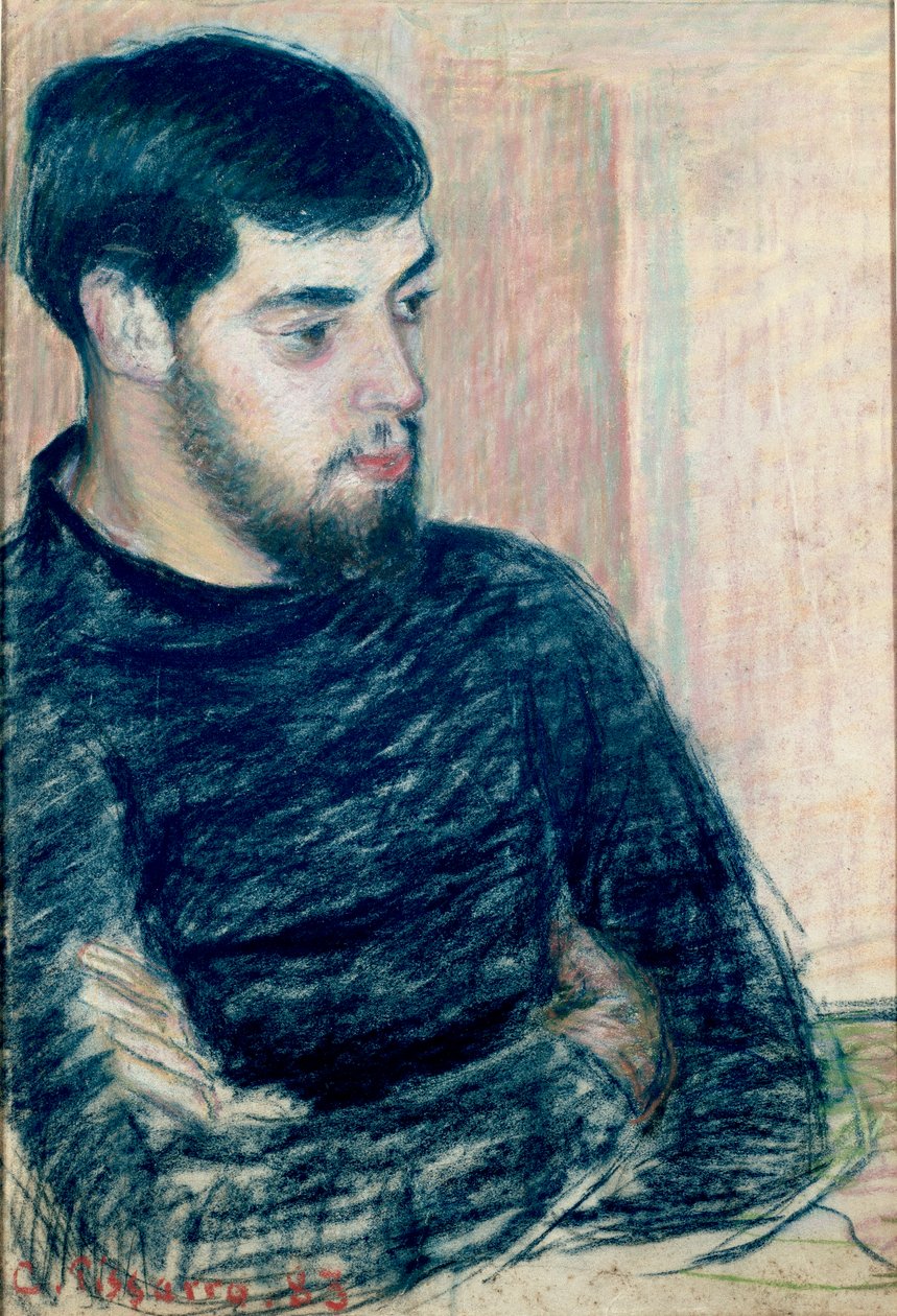 Portræt af Lucien Pissarro 1863-1944, 1883 af Camille Pissarro