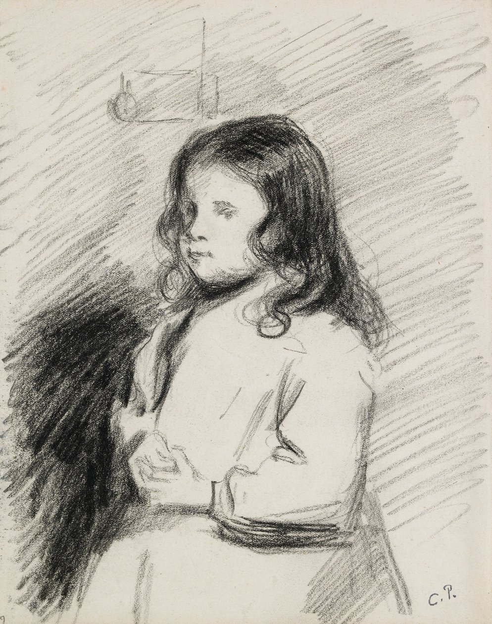 Portræt af Ludovic-Rodo Pissarro 1878-1952, c1883-1 af Camille Pissarro