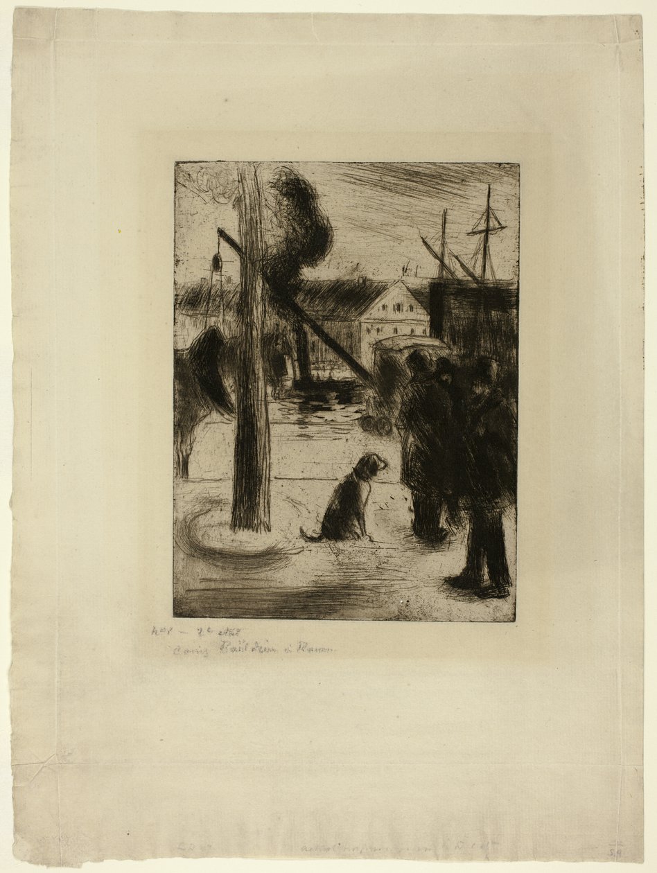 Gåtur i Rouen: Cours Boieldieu af Camille Pissarro