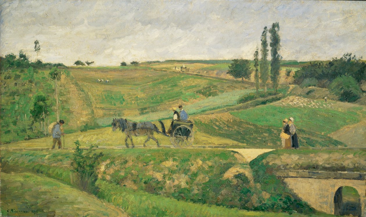 Vej i nærheden af Pontoise ... af Camille Pissarro