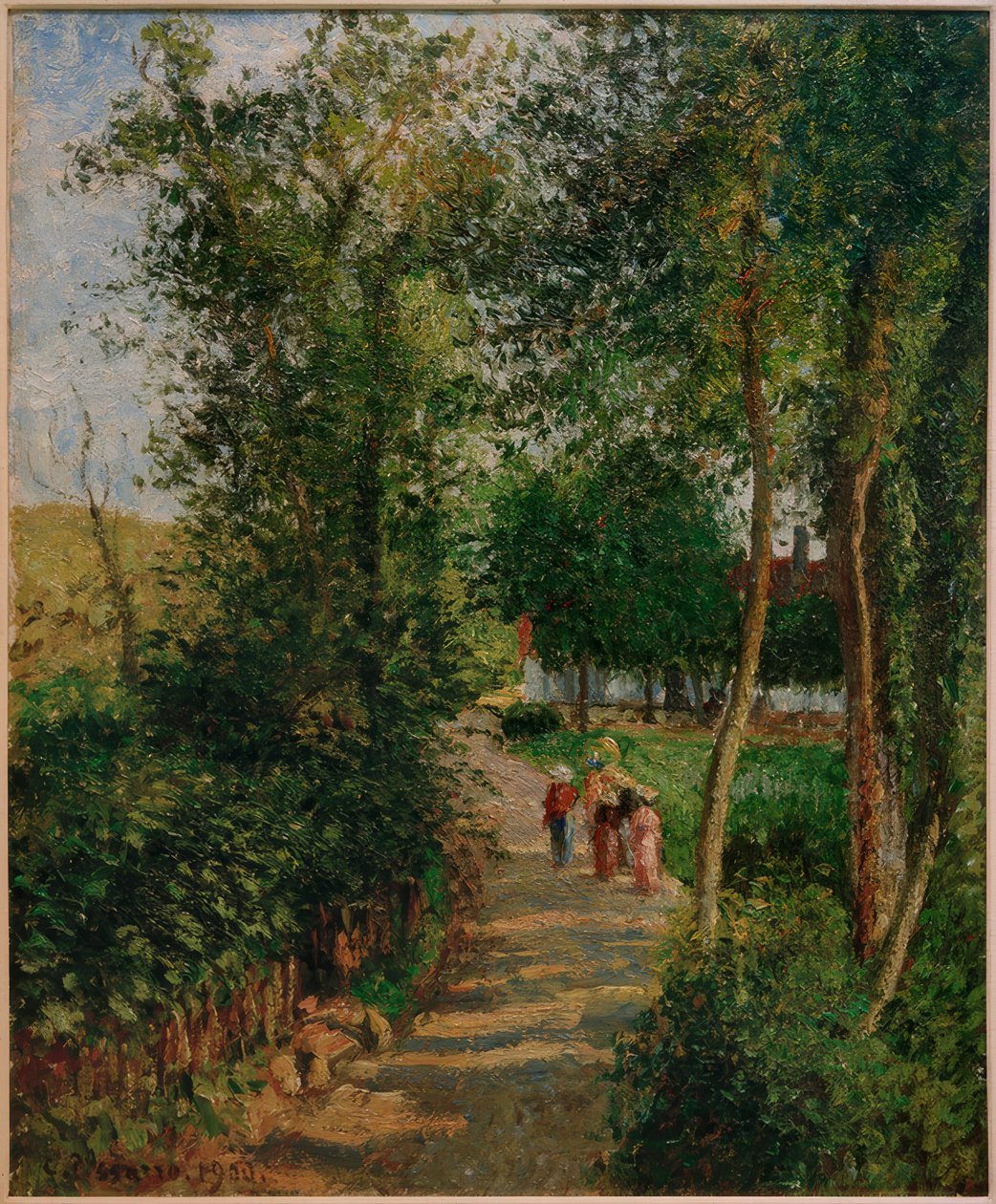 Route de Berneval-le-Petit (Thievain-huset) af Camille Jacob Pissarro