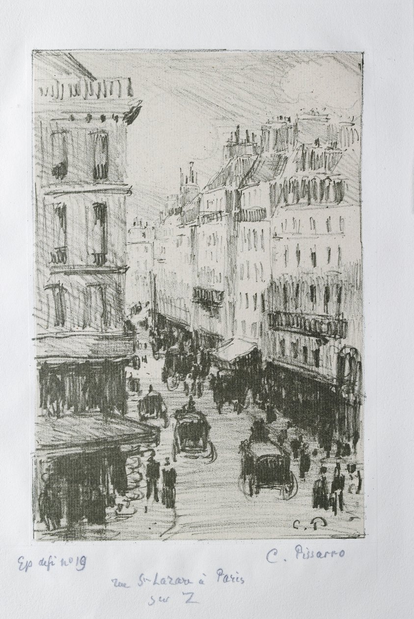 Rue Saint-Lazare, Paris, 1897 af Camille Pissarro
