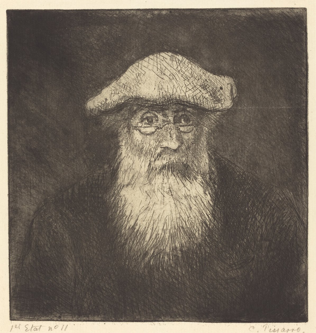 Selvportræt Camille Pissarro, alene, ca. 1890. af Camille Pissarro