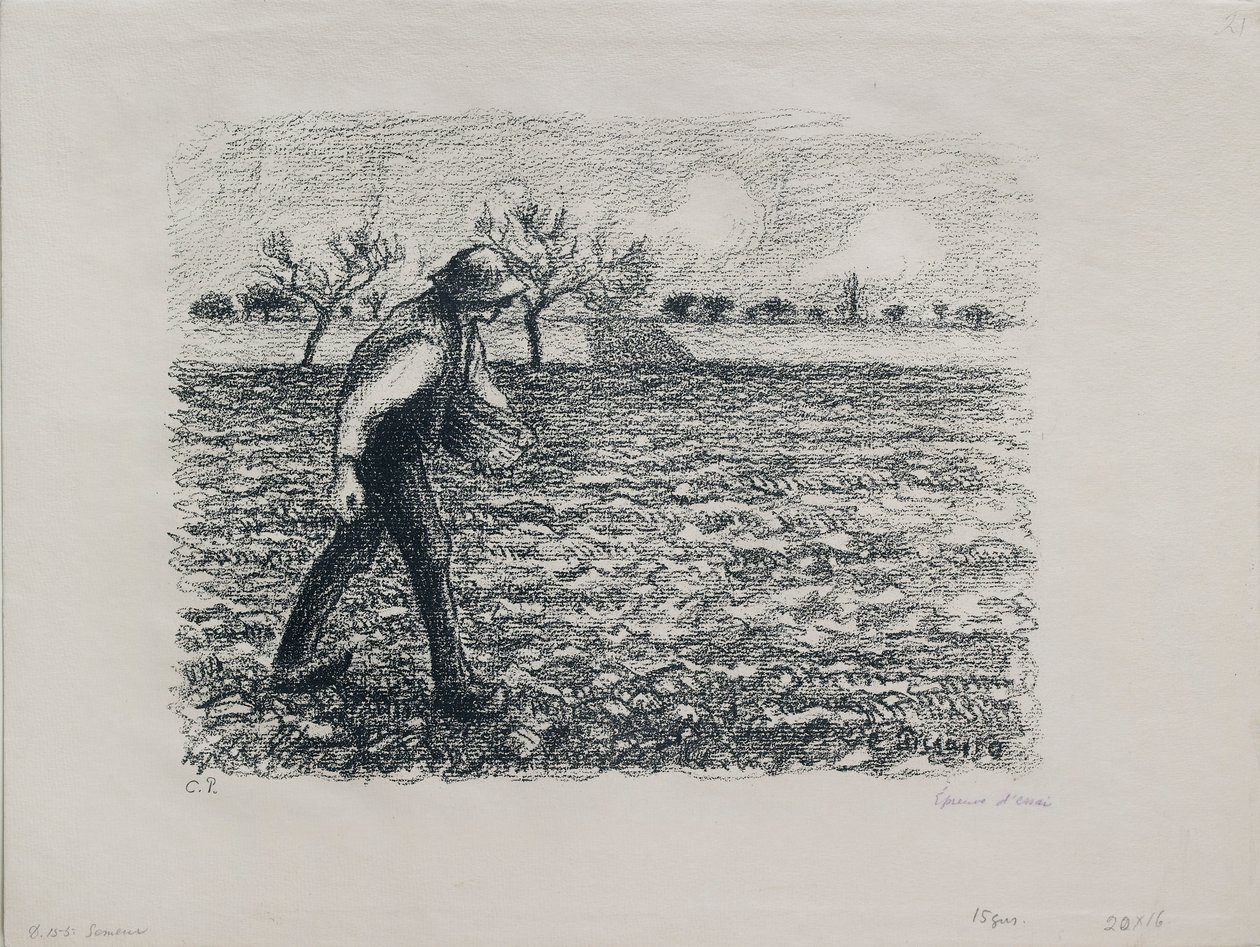 Såmand, 1896 af Camille Pissarro